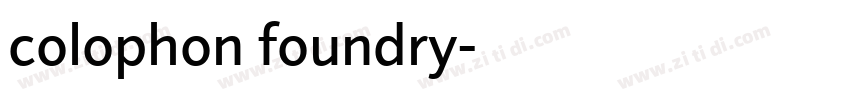 colophon foundry字体转换